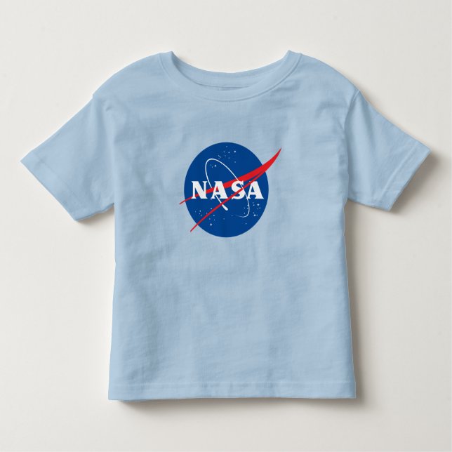 Pour Les Tous Petits T-shirt Toddler Iconique de la NASA (bleu Uranus) (Devant)
