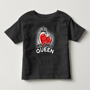 Pour Les Tous Petits T-Shirt Toddler : Ma seule reine (noire)