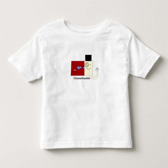 Pour Les Tous Petits T-Shirt Toddler Massachusetts (Devant)