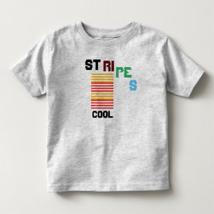 Pour Les Tous Petits T-Shirt Toddler Rayures Cool Gris