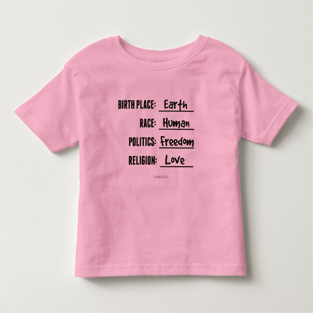 Pour Les Tous Petits T-Shirt Toddler Terre de naissance (Devant)