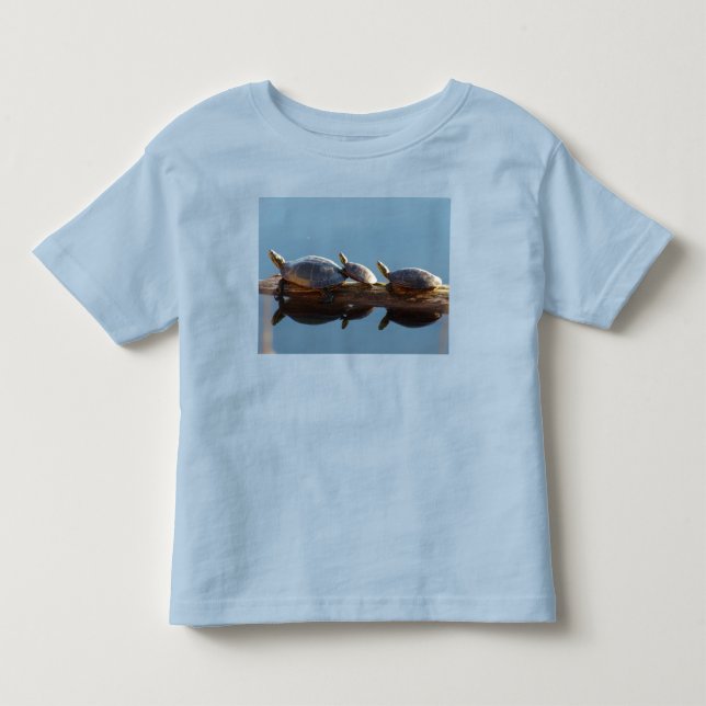 Pour Les Tous Petits T-shirt Toddler Tortues peintres (Devant)