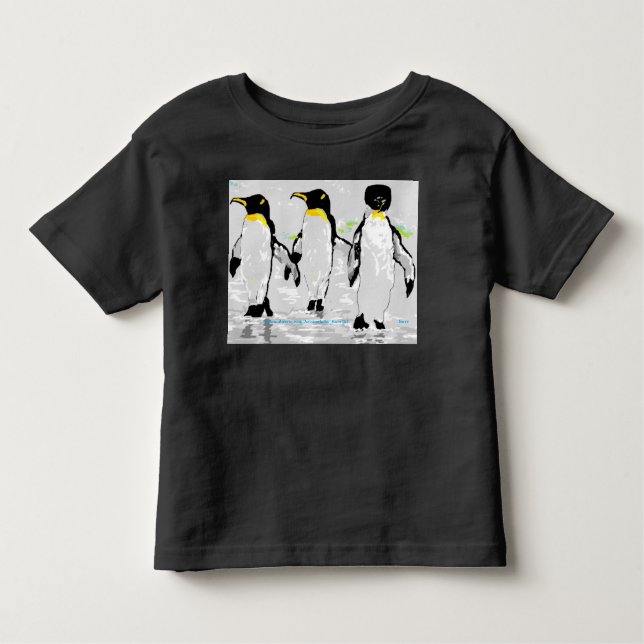 Pour Les Tous Petits T-Shirt Toddlers - Pingouins (Devant)