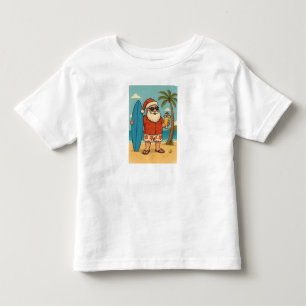 Pour Les Tous Petits T-Shirt Tropical Santa Vibes   Noël d'été frais Ch