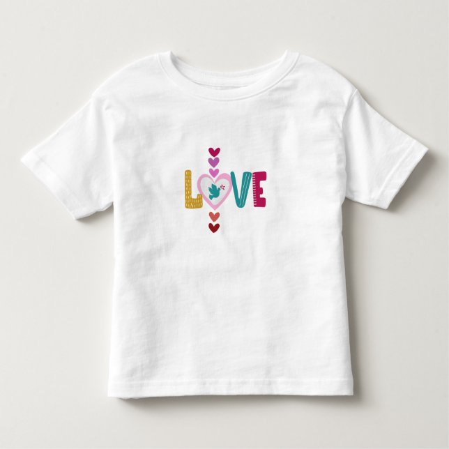 Pour Les Tous Petits T-shirt Valentine LOVE (Devant)