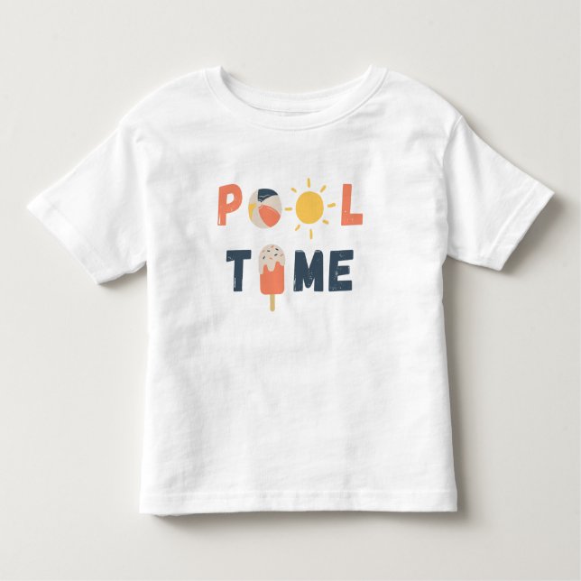 Pour Les Tous Petits temps de la piscine. T-Shirt & Tops Toddler (Devant)