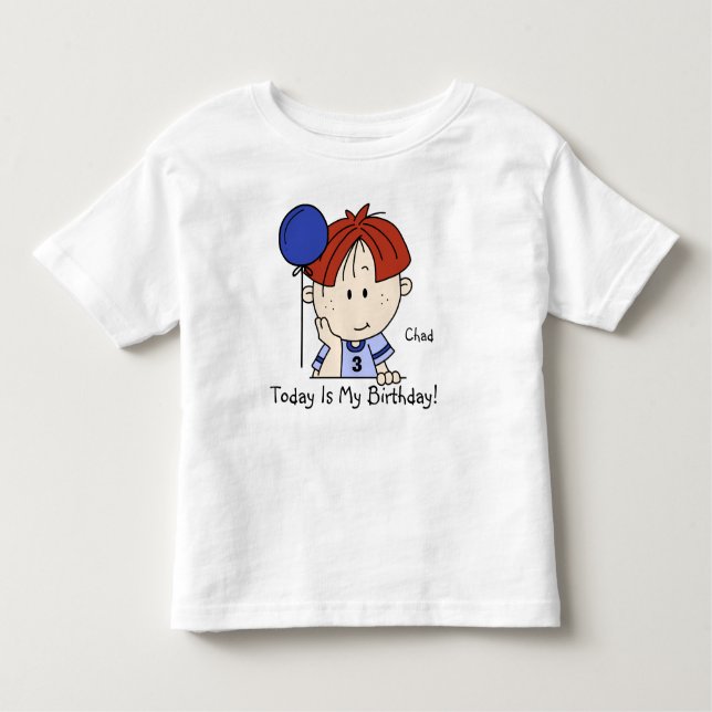 Pour Les Tous Petits Tête à rousses personnalisée avec T-shirt d'annive (Devant)