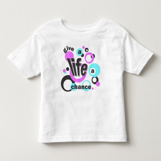 Pour Les Tous Petits Toddler t-shirt with a bubbly design. (Devant)