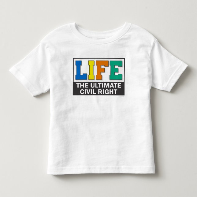 Pour Les Tous Petits Toddler t-shirt with a pro-life message. (Devant)