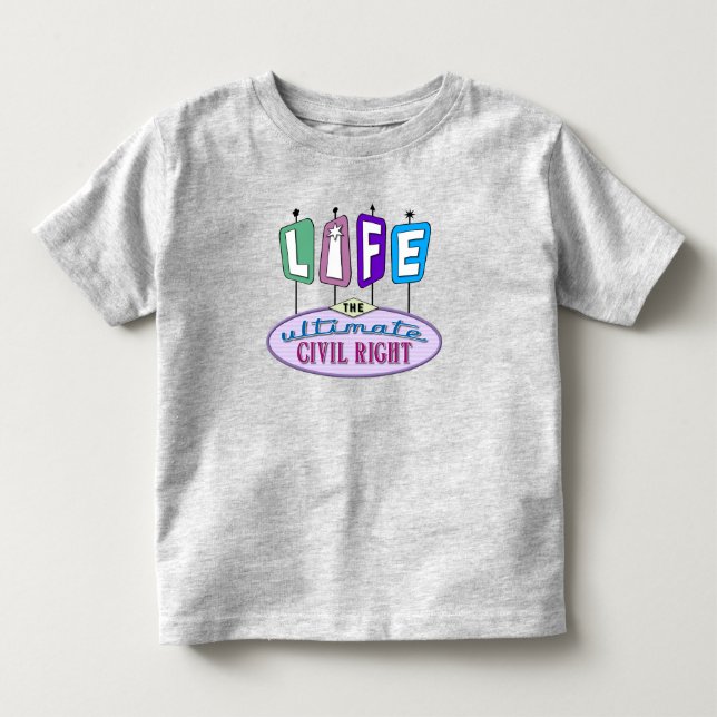 Pour Les Tous Petits Toddler t-shirt with a retro design. (Devant)