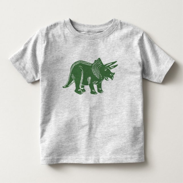 Pour Les Tous Petits Tricératops verts Toddler T-Shirt (Devant)
