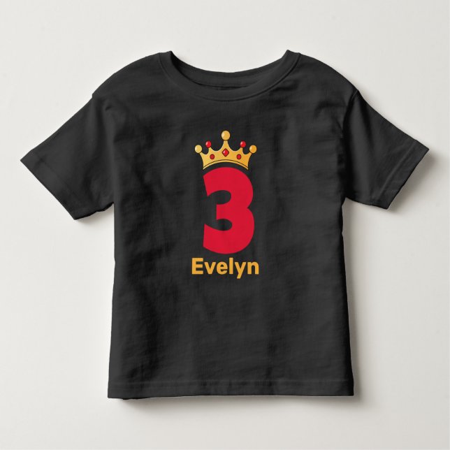 Pour Les Tous Petits Trois et une T-shirt Crown-Toddler (Devant)