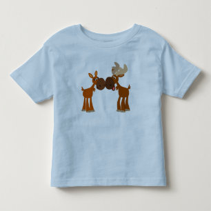 Pour Les Tous Petits Un couple d'orignaux mignons en T-shirt enfant amo