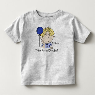 Pour Les Tous Petits Un Garçon Blond Personnalisé Avec T-Shirt D'Annive