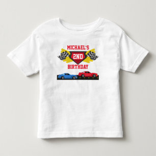Pour Les Tous Petits Voiture Race T-shirt Anniversaire Toddler Enfant