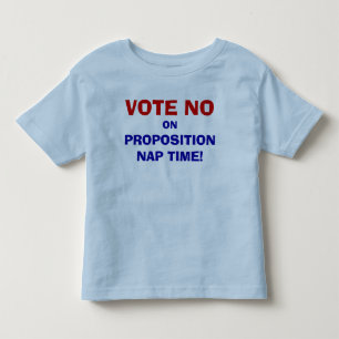 Pour Les Tous Petits Votez non sur le T-shirt de l'enfant de temps de