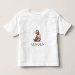Pour Les Tous Petits WiILD ENFANT Ours des bois   T-shirt bébé bébé enf