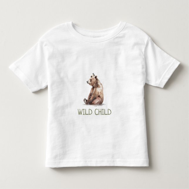 Pour Les Tous Petits WiILD ENFANT Ours des bois | T-shirt bébé bébé enf (Devant)