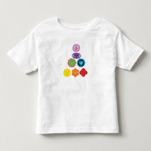 Pour Les Tous Petits Yoga Kids, Sept Chakra Baby T-shirt