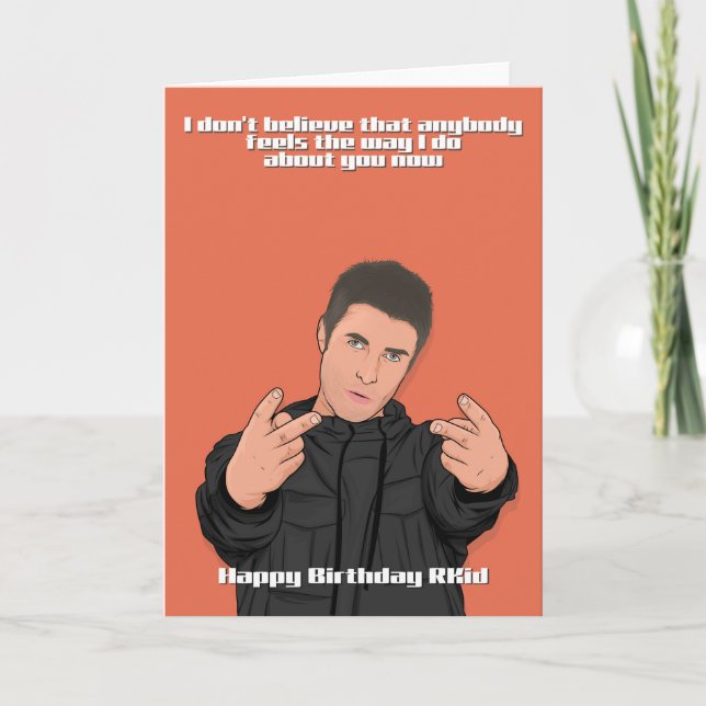Pour lui drôle Liam carte d'anniversaire (Devant)