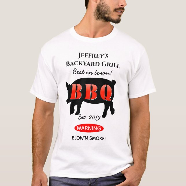 Pour lui Jardin Grilling BBQ T-shirt T-shirt homme (Devant)