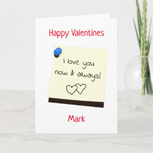 Pour lui poster il amour note valentines carte