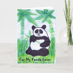 Pour ma carte de voeux Panda Lover