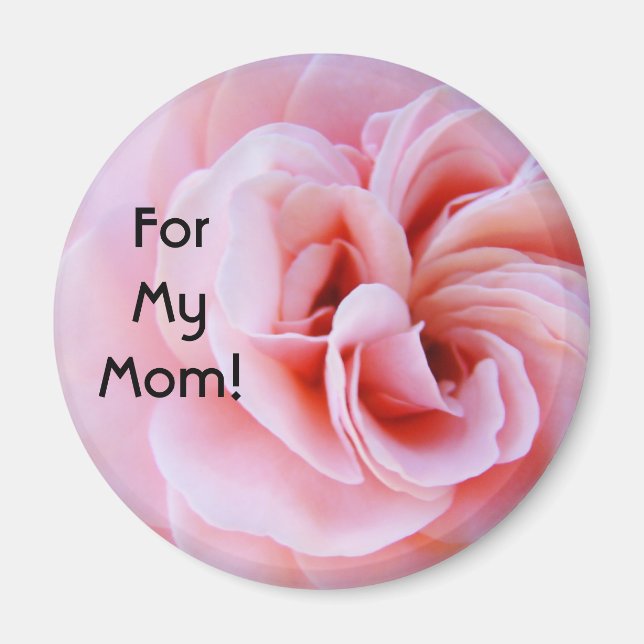 Pour ma maman ! aimant Fleurs Rose rose mères (Devant)
