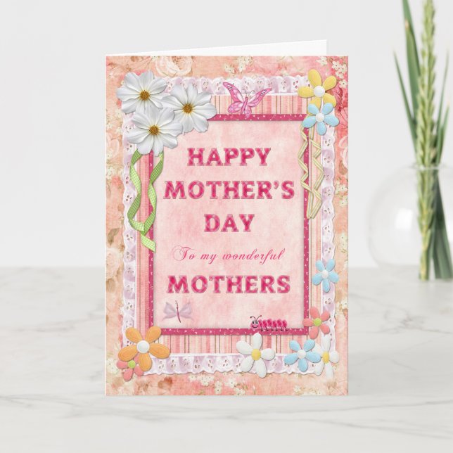 Pour ma mère artisanat carte de fête des mères (Devant)