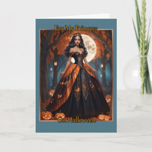 Pour ma princesse sur la carte Halloween