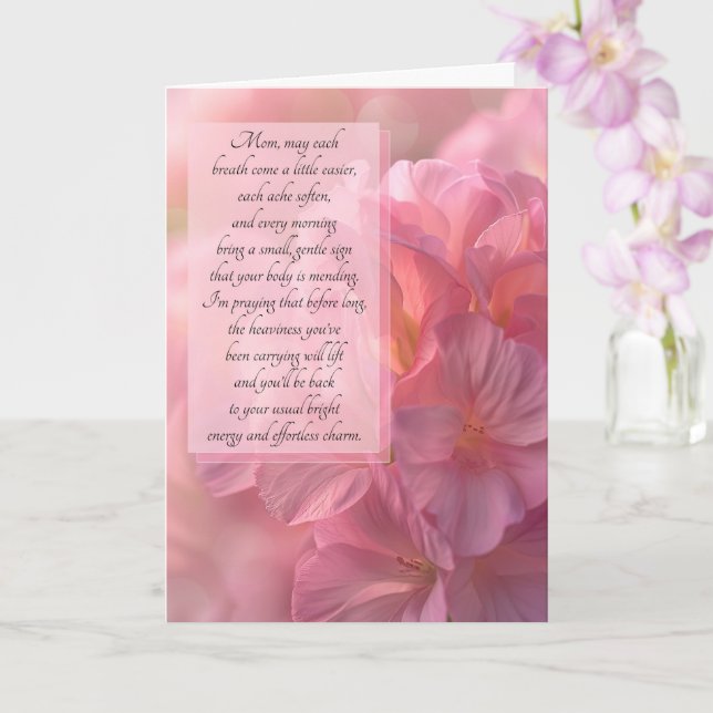 pour Maman Carte de Vœux de Bon Rétablissement Bot (Orchidée)