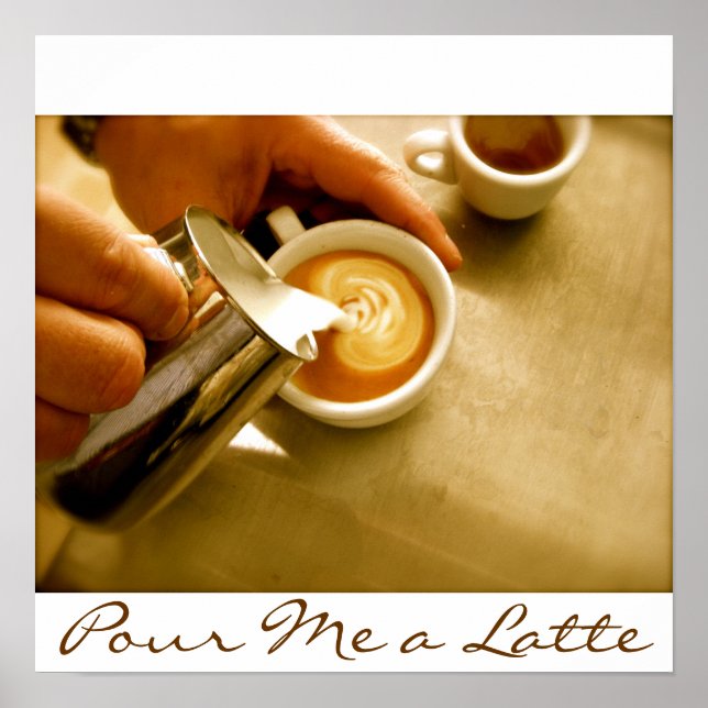 Pour moi une latte - Poster (Devant)