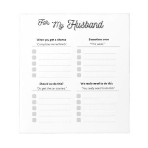 Pour mon Bloc-notes pour mari