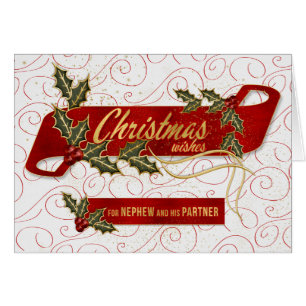 pour Nephew et le partenaire Holly Berries Carte d