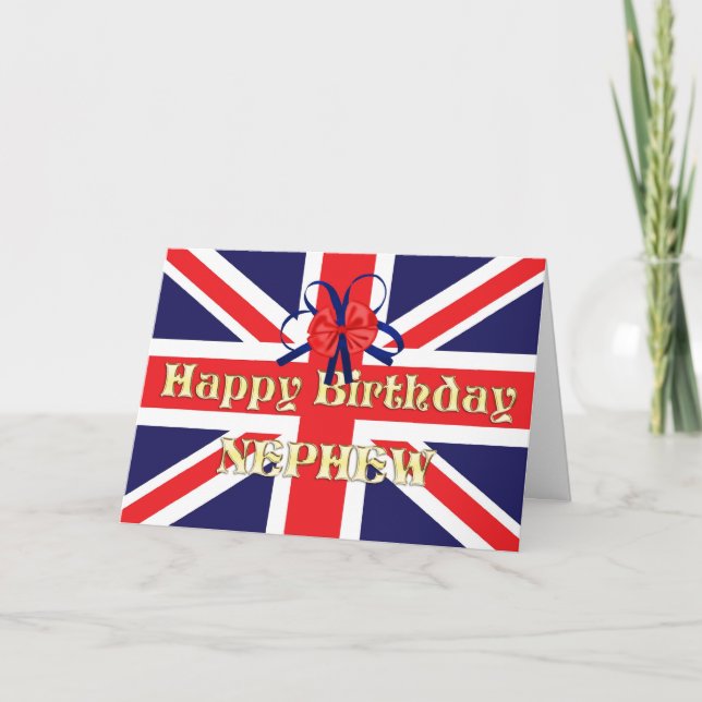 Pour neveu une carte d'anniversaire avec une Union (Devant)