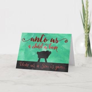 Pour nous un enfant naît carte de Noël