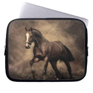 Pour Ordinateur Portable Belle housse de coussin de cheval brun