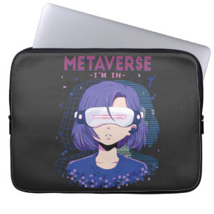 Pour Ordinateur Portable Fille d'anime lunettes de réalité virtuelle housse