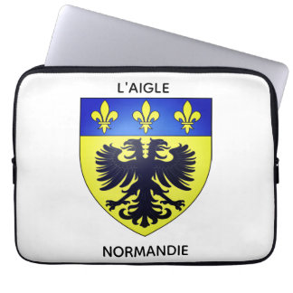 Pour Ordinateur Portable Housse de laptop blason de L'Aigle en Normandie
