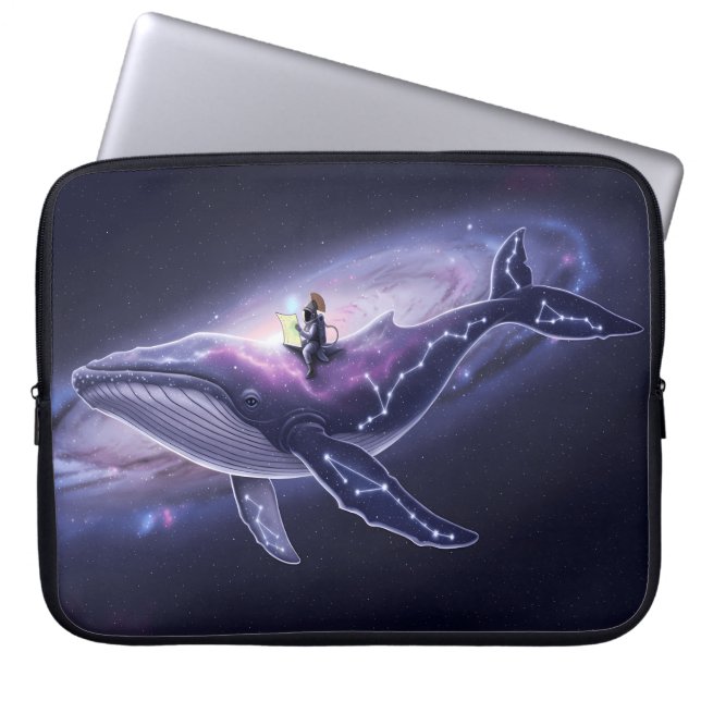 Pour Ordinateur Portable Housse d'ordinateur baleine galactique (Devant)