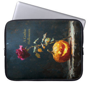 Pour Ordinateur Portable Housse d'ordinateur Dark Romantic Pumpkin & Rose