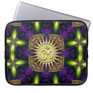 Pour Ordinateur Portable Housse d'ordinateur en tapisserie fractale violet