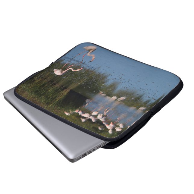 Pour Ordinateur Portable Housse d'ordinateur flamants roses (Devant bas)