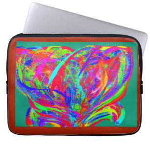 Pour Ordinateur Portable Housse d'ordinateur Fleur de couleur arc-en-ciel e