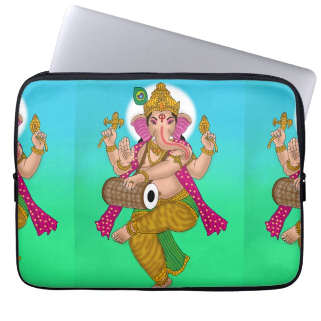 Pour Ordinateur Portable Housse d'ordinateur Ganesha dansant (Devant)