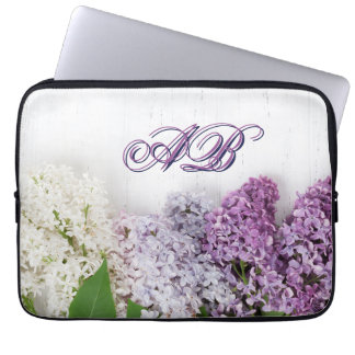 Pour Ordinateur Portable Housse d'ordinateur lilas personnalisée | Monogram
