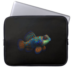 Pour Ordinateur Portable Housse d'ordinateur Luxe Noir 4, Poisson Mandarin