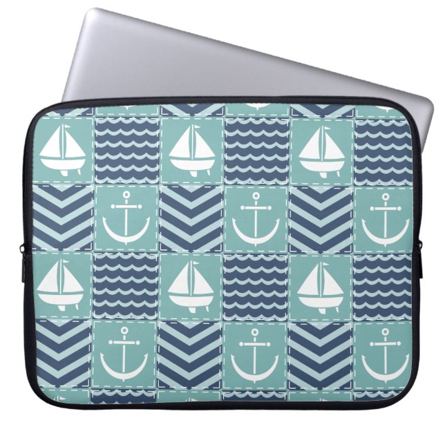 Pour Ordinateur Portable Housse d'ordinateur motif nautique (Devant)