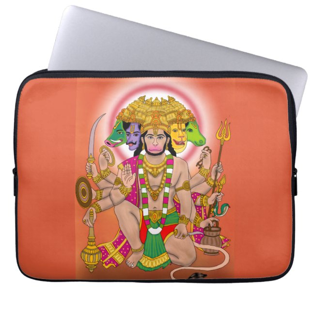 Pour Ordinateur Portable Housse d'ordinateur Panchmukhi Hanuman  (Devant)