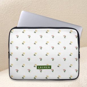 Pour Ordinateur Portable Housse d'ordinateur personnalisée florale vintage